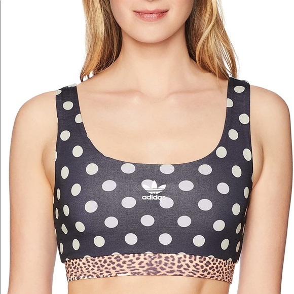 Adidas Originals X Farm Polka Dot Cheetah Bra Top - Picture 10 of 11
